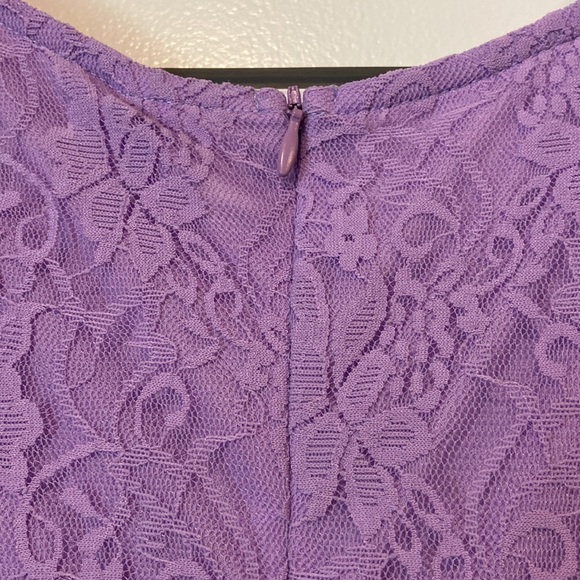 Ever Pretty Lilac/Lavender High-Low Lace Maxi Dress. - Picture 3 of 8